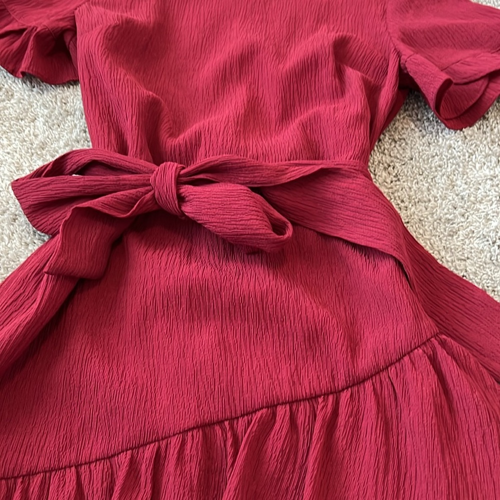 Banana Republic Red Ruffle Dress - Picture 7 of 16
